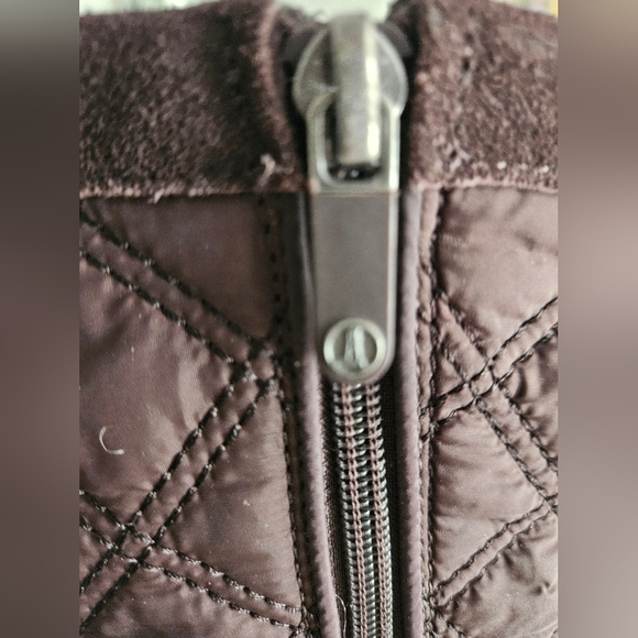 Ladies Brown Suede/ Quilted Winter Boots 9 - Picture 7 of 8